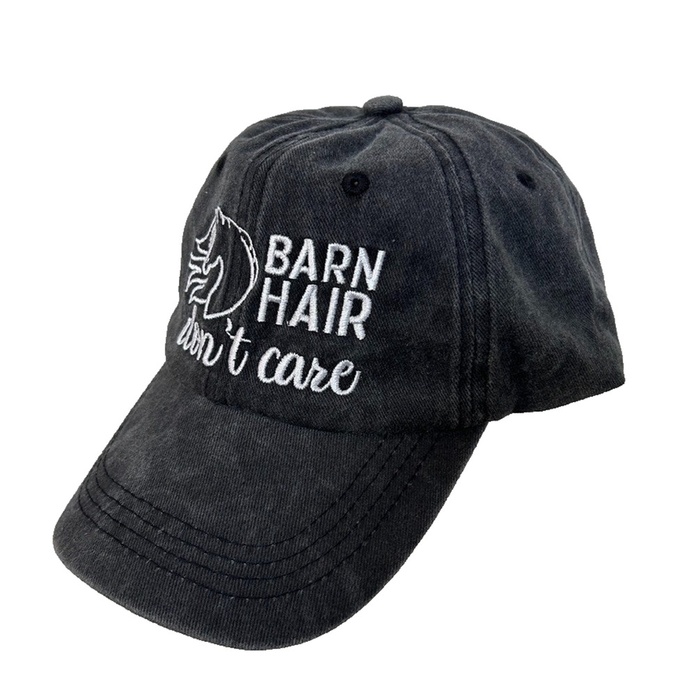 Barn Hair Don't Care adjustable cloth ball cap for ponytail equestrian Event